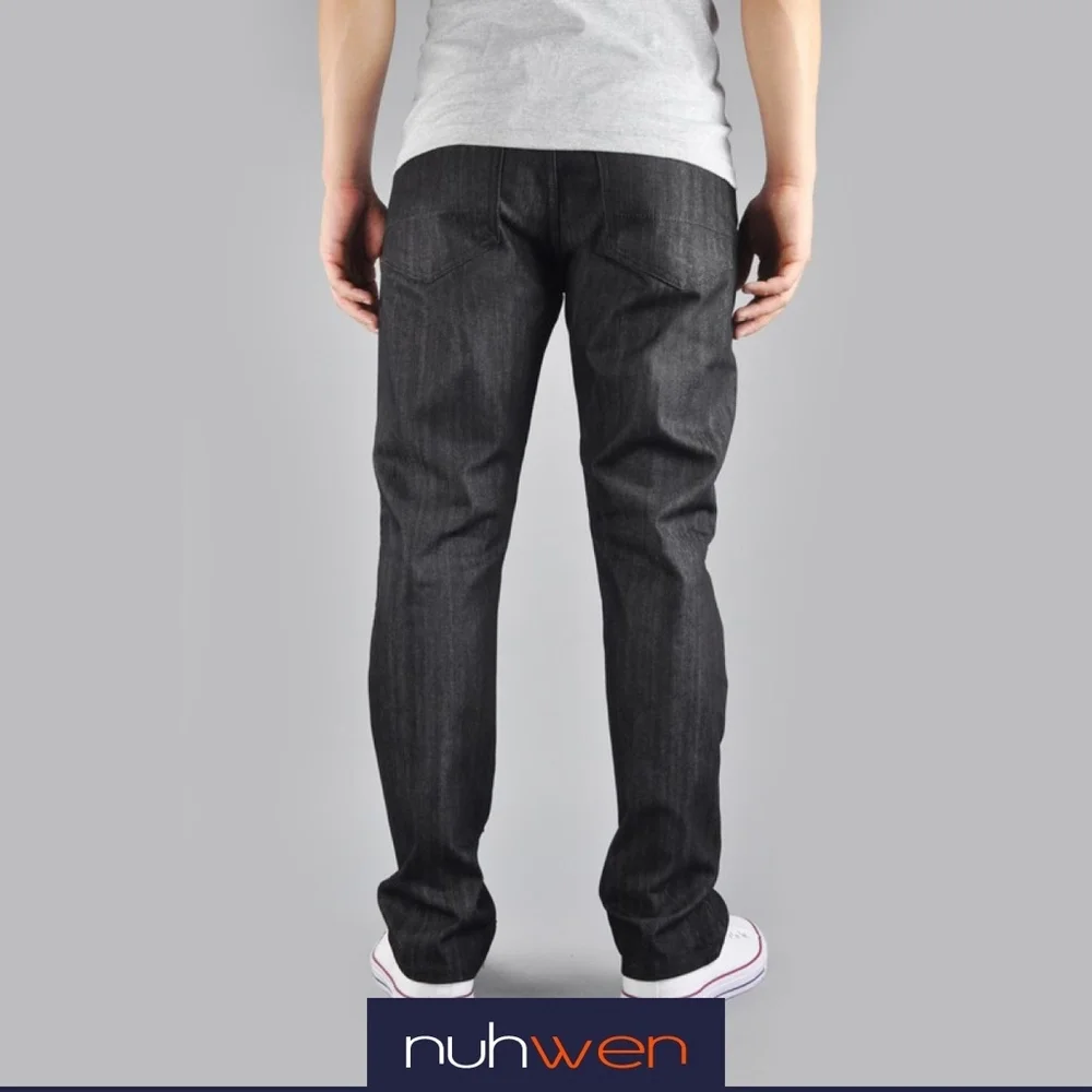Men Skinny Indigo Black Denim Jeans - Picture 4 of 4